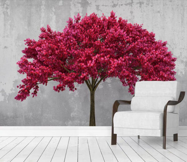 Baum mit rosa Blüten Fototapeten Baum mit rosa Blüten