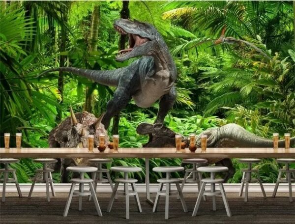 Gruppe von Dinosauriern in einem Wald u20726piq1m 600x456 - Gruppe von Dinosauriern in einem Wald - tegory