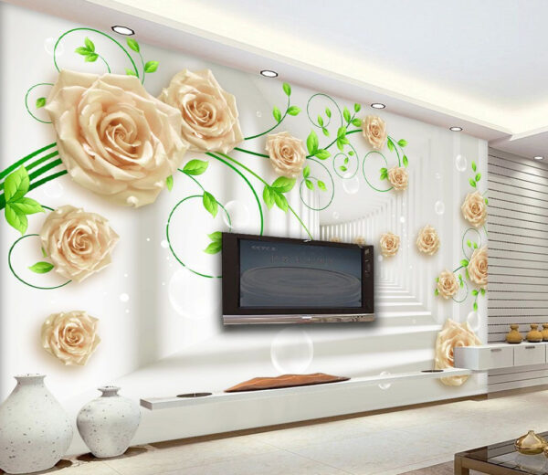Tapete mit Rosen und Blättern u18925pig1m 600x520 - Tapete mit Rosen und Blättern