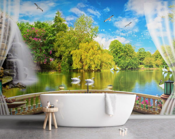 u18753pit1 600x476 - Blick auf einen Teich mit Vögeln und Bäumen - tegory