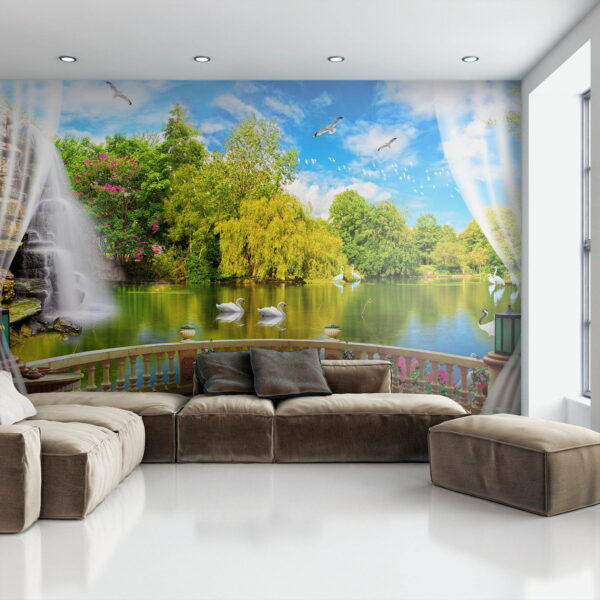 u18753pig1 600x600 - Blick auf einen Teich mit Vögeln und Bäumen - tegory