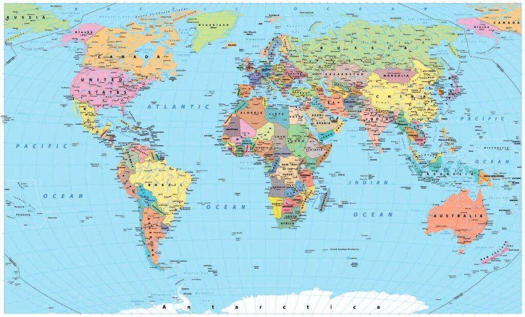 Karte der Welt Karte der Welt