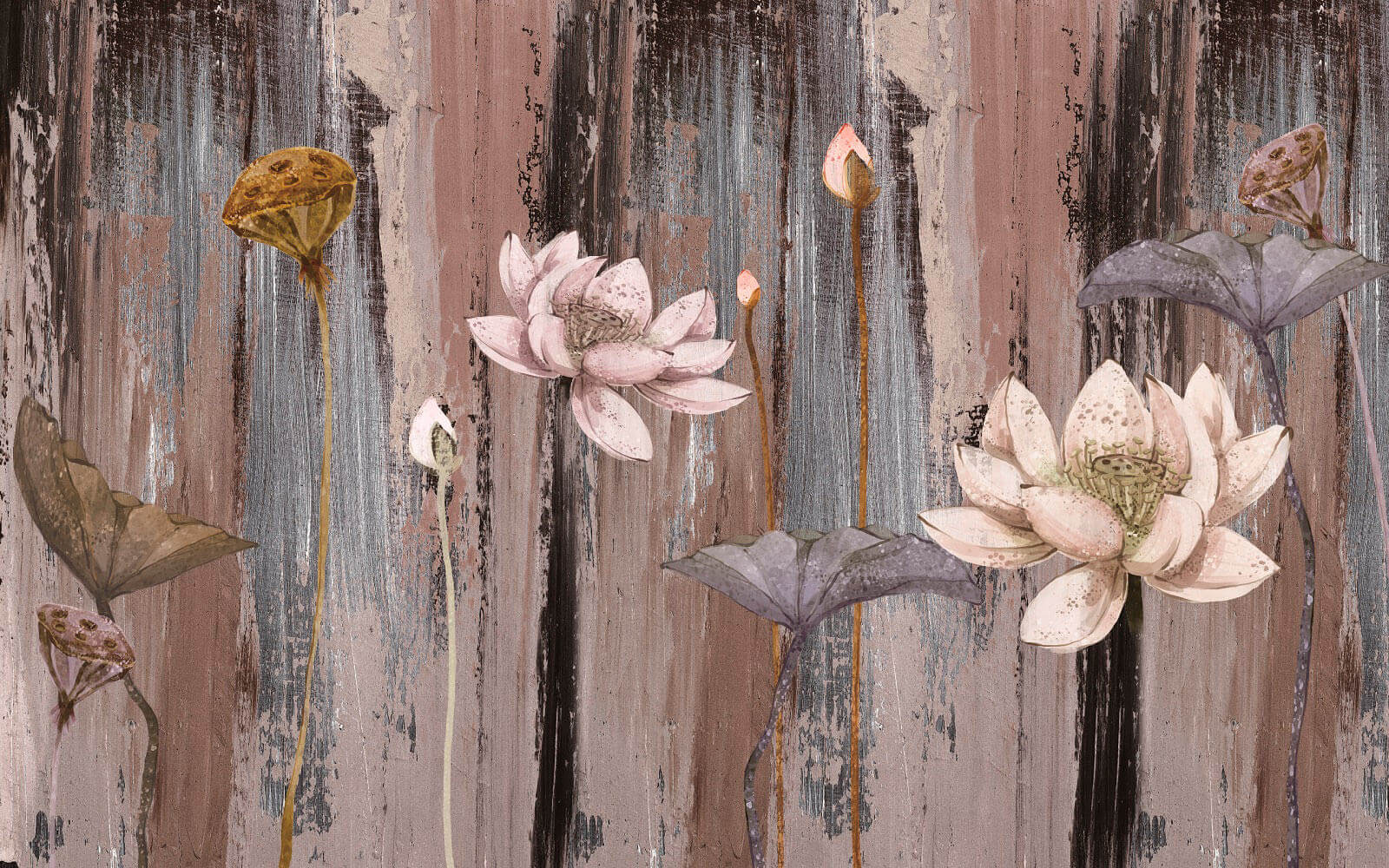 Malerei von Blumen auf einer Holzoberfläche u12609p - Malerei von Blumen auf einer Holzoberfläche - tegory