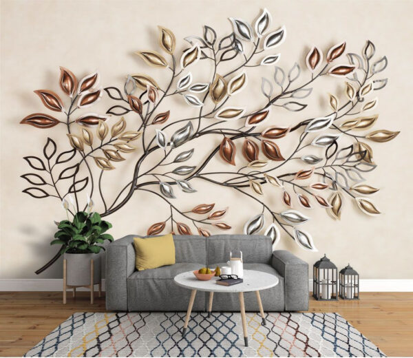 Metallbaum mit Blättern Metallbaum mit Blättern