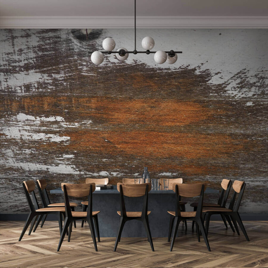 Rustikale Holztextur mit Farbspuren
