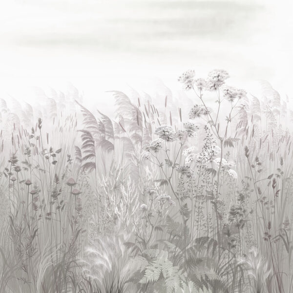 Feld mit Gras und Blumen Feld mit Gras und Blumen