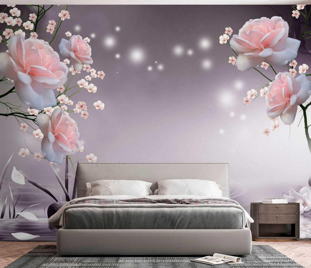 Pink flowers and white flowers Pink flowers and white flowers