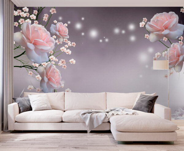 Pink flowers and white flowers Pink flowers and white flowers