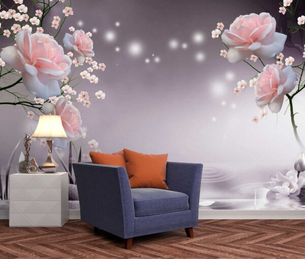 Pink flowers and white flowers Pink flowers and white flowers