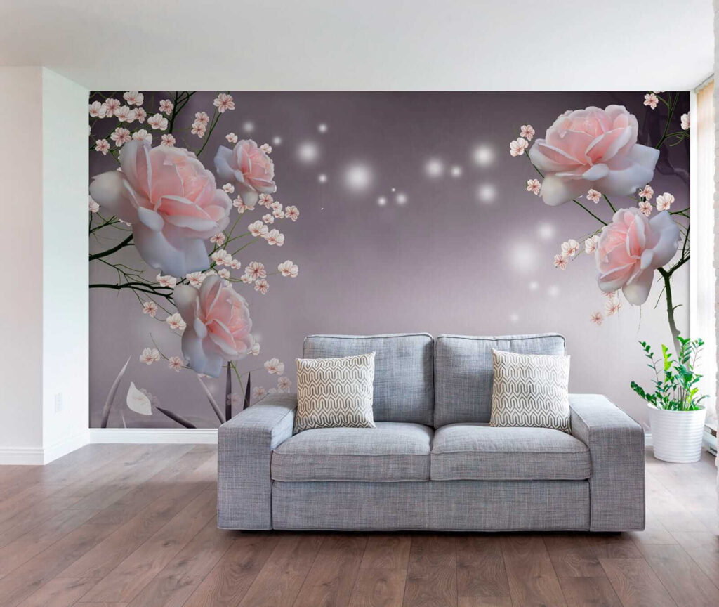 Pink flowers and white flowers Pink flowers and white flowers