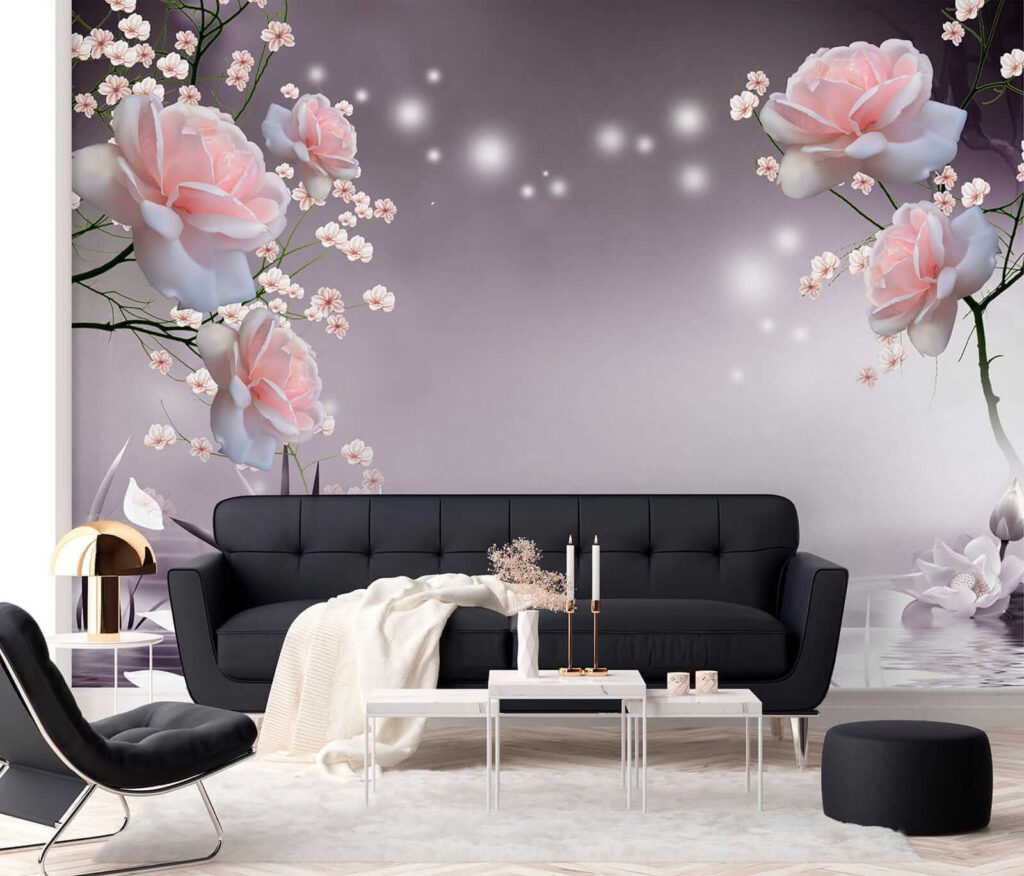 Pink flowers and white flowers Pink flowers and white flowers