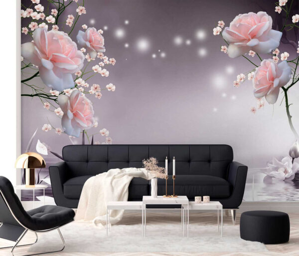 Pink flowers and white flowers Pink flowers and white flowers