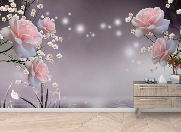 Pink flowers and white flowers Pink flowers and white flowers