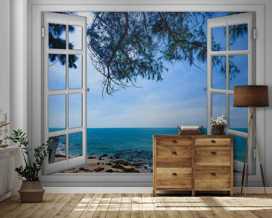 Fenster mit Blick auf das Meer