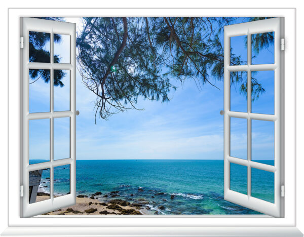 Fenster mit Blick auf das Meer Fenster mit Blick auf das Meer
