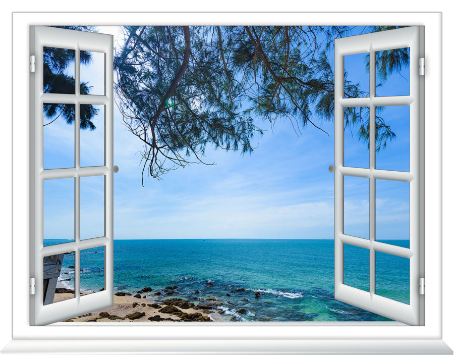 Fenster mit Blick auf das Meer