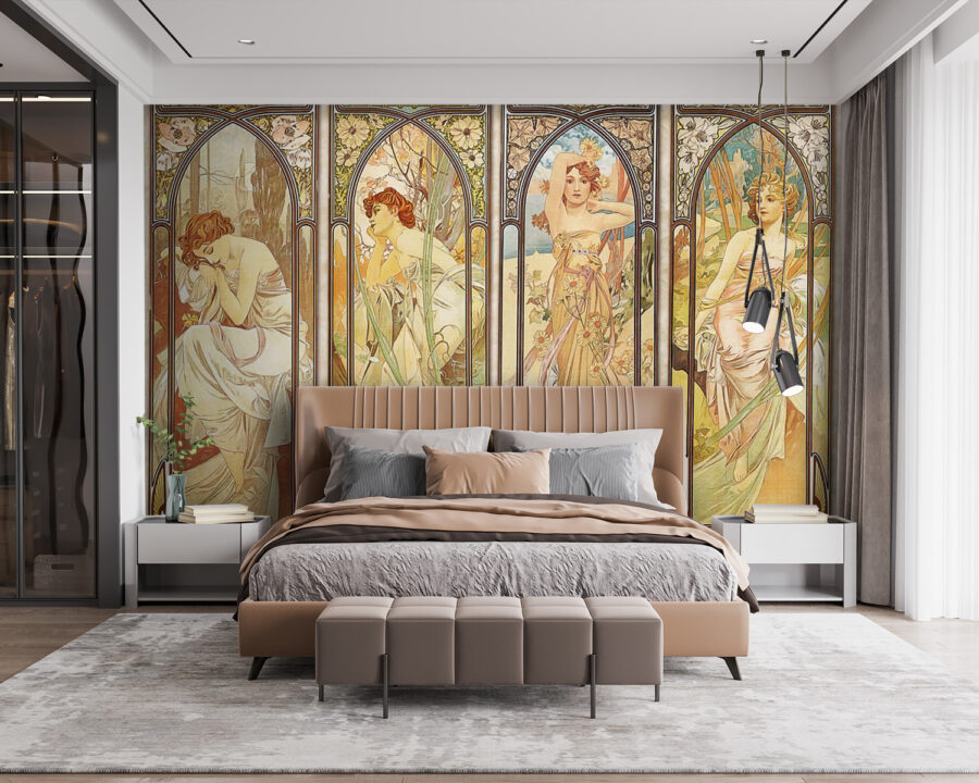 Gruppe von Frauen im Jugendstil