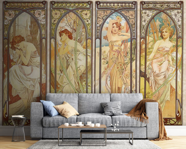 Gruppe von Frauen im Jugendstil Gruppe von Frauen im Jugendstil