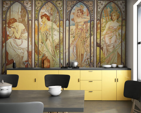 Gruppe von Frauen im Jugendstil Gruppe von Frauen im Jugendstil