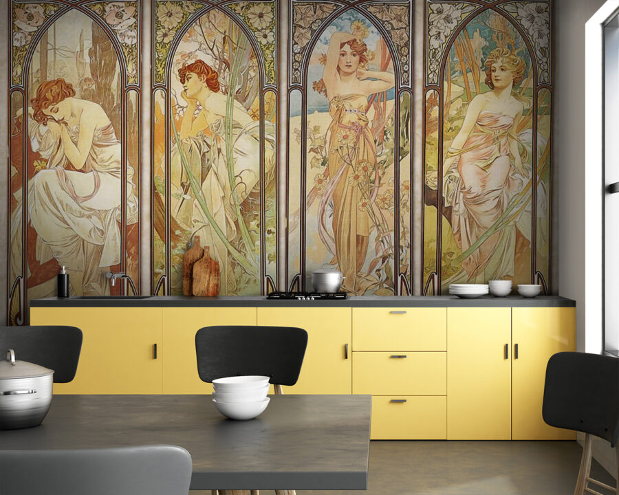 Gruppe von Frauen im Jugendstil