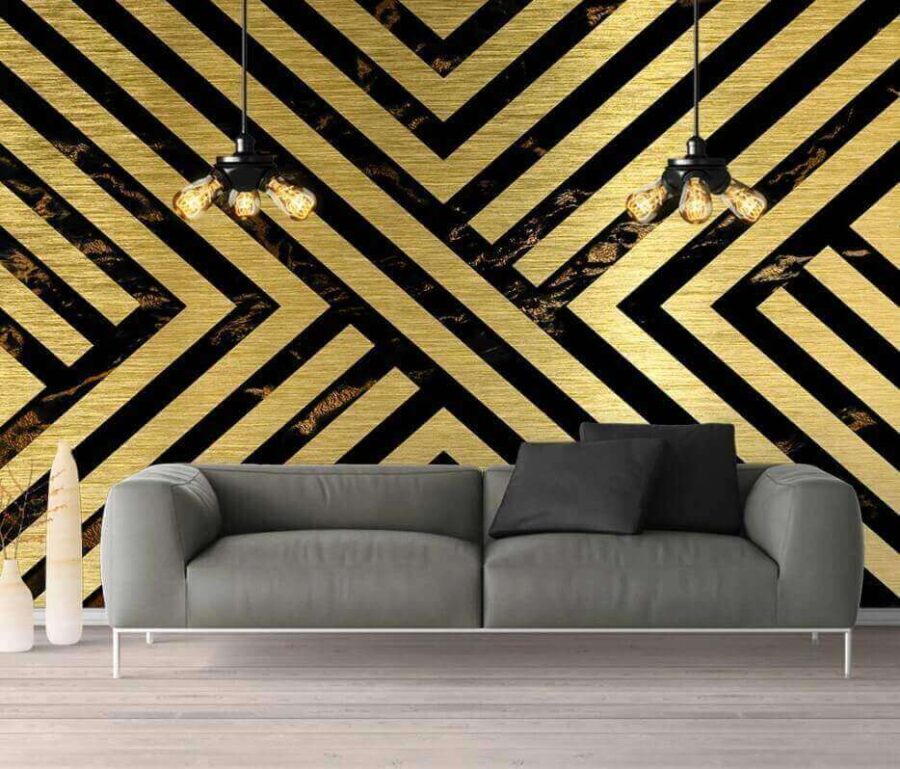 Dynamische geometrische Linien im Kontrast