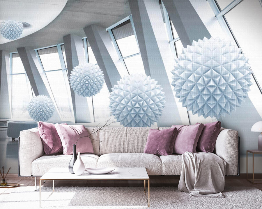 Weiße Kugeln von der Decke