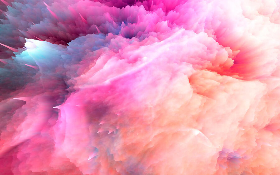 Bunte Rauchwolke