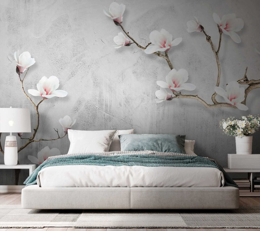 White flowers on a white background