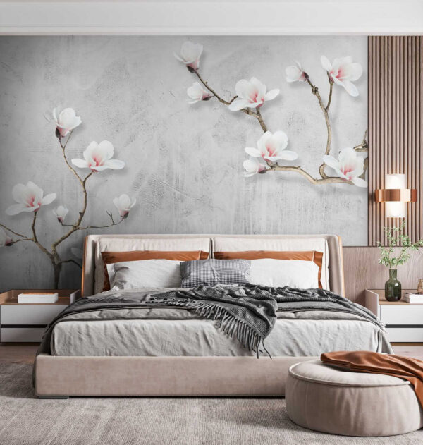 Weiße Blumen auf weißem Hintergrund Weiße Blumen auf weißem Hintergrund