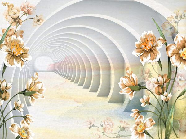 Tapete mit Blumen und einem Tunnel u04401p 600x450 - Tapete mit Blumen und einem Tunnel