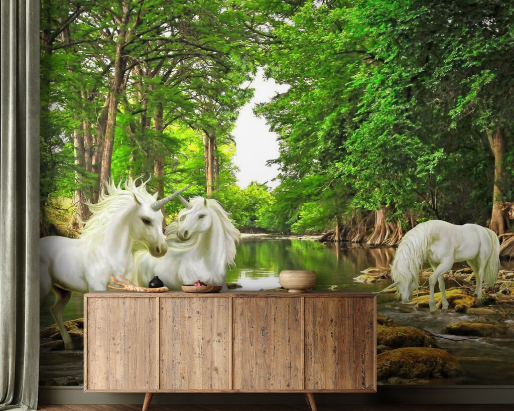 u05099pig21 1024x819 - Gruppe von weißen Einhörnern in einem Fluss - tegory