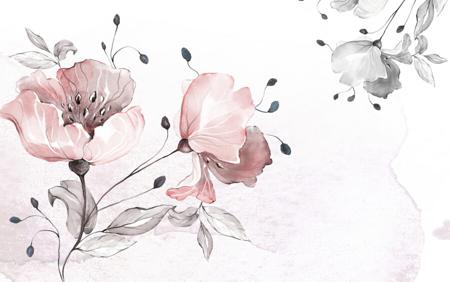 Zartes florales Aquarelldesign. Zartes florales Aquarelldesign.