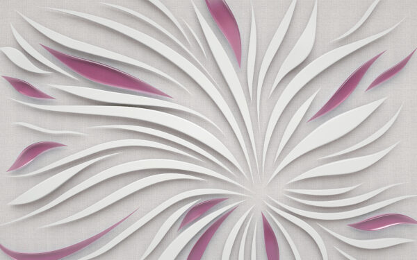 Ein weißes und violettes Design Ein weißes und violettes Design