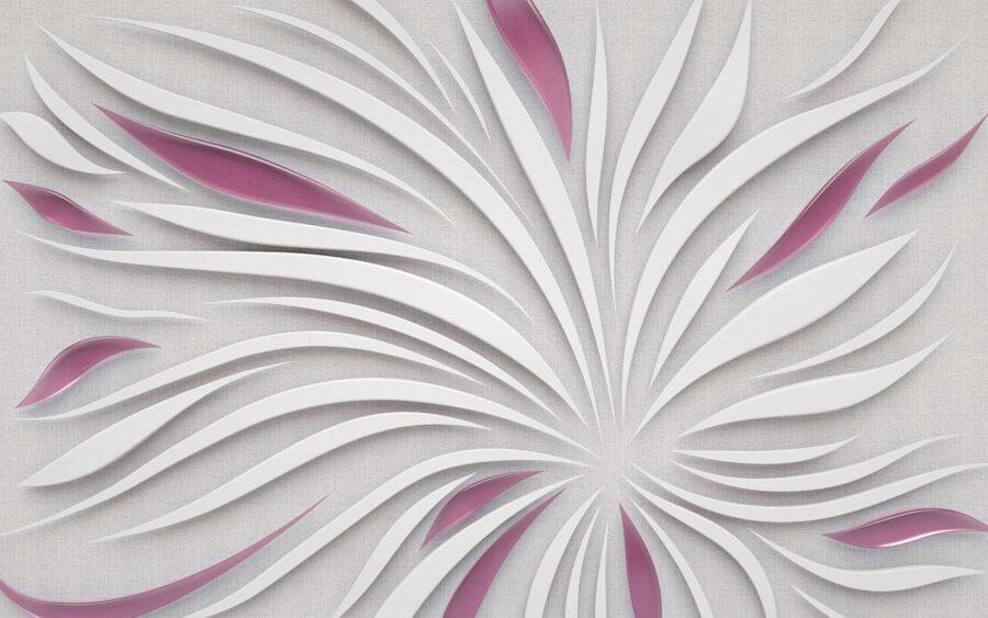 Ein weißes und violettes Design Ein weißes und violettes Design