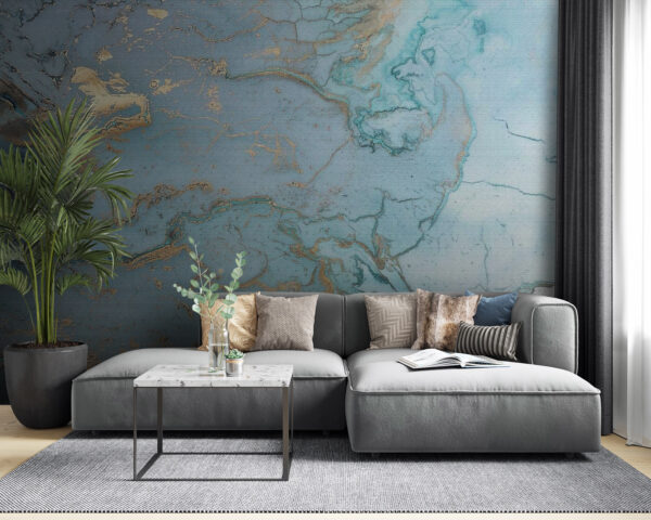 Elegante abstrakte Aqua- und Metallic-Kunst Elegante abstrakte Aqua- und Metallic-Kunst