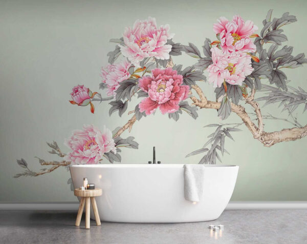 Zweig mit rosa Blüten Zweig mit rosa Blüten