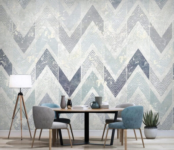 Muster aus blauen und weißen Chevrons Muster aus blauen und weißen Chevrons