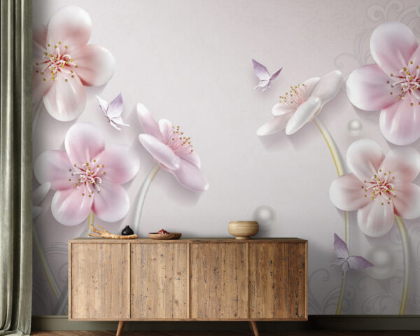 Tapete mit Blumen und Schmetterlingen u09587pig21m 600x480 - Tapete mit Blumen und Schmetterlingen - tegory