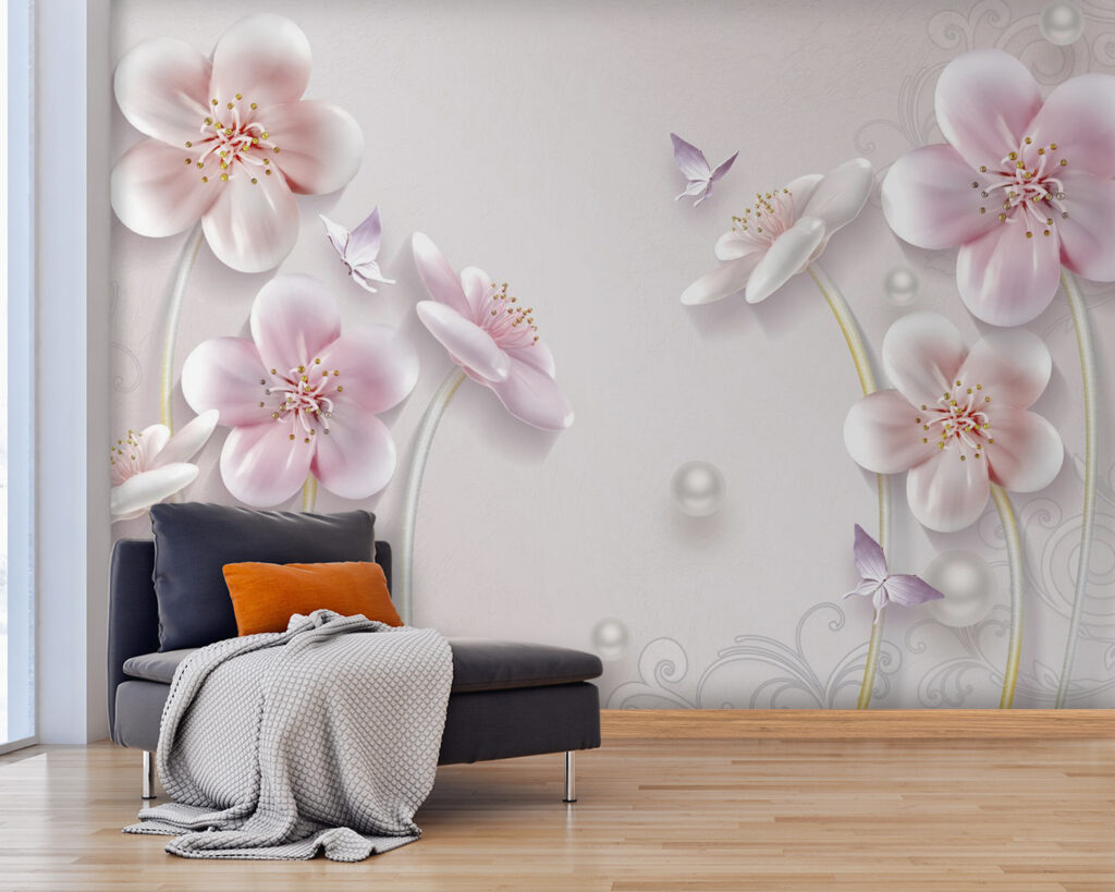 Tapete mit Blumen und Schmetterlingen u09587pig25 1024x819 - Tapete mit Blumen und Schmetterlingen - tegory