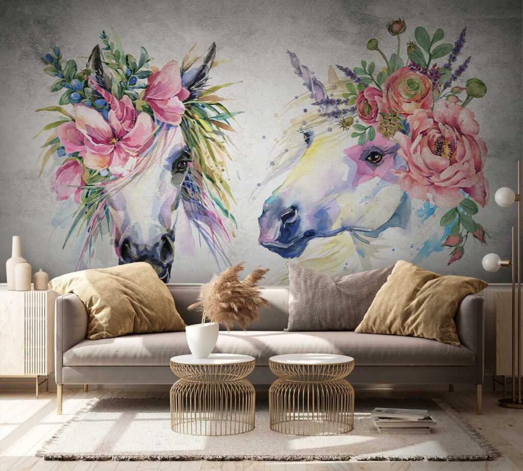 Pferdepaar mit Blumen auf dem Kopf u14264pig4 1024x922 - Pferdepaar mit Blumen auf dem Kopf