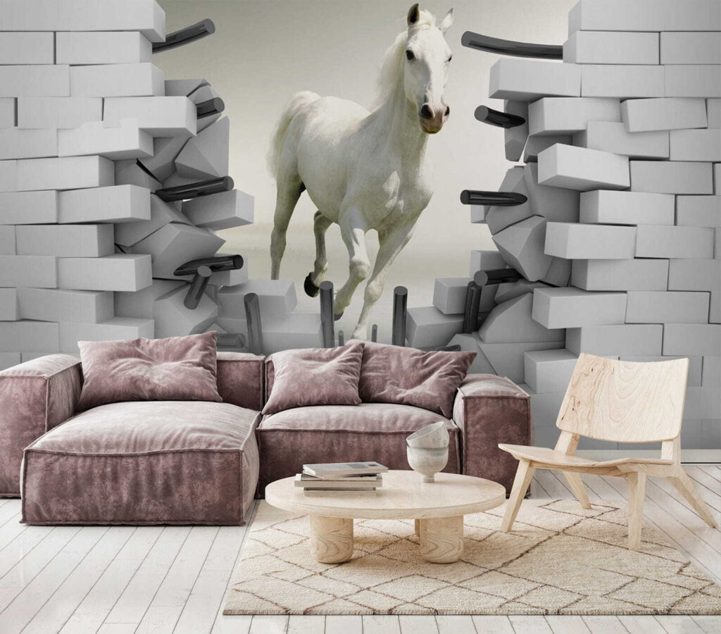 Horse running through a wall Horse running through a wall