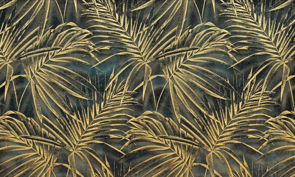 Üppige tropische Blätter in elegantem Muster Üppige tropische Blätter in elegantem Muster