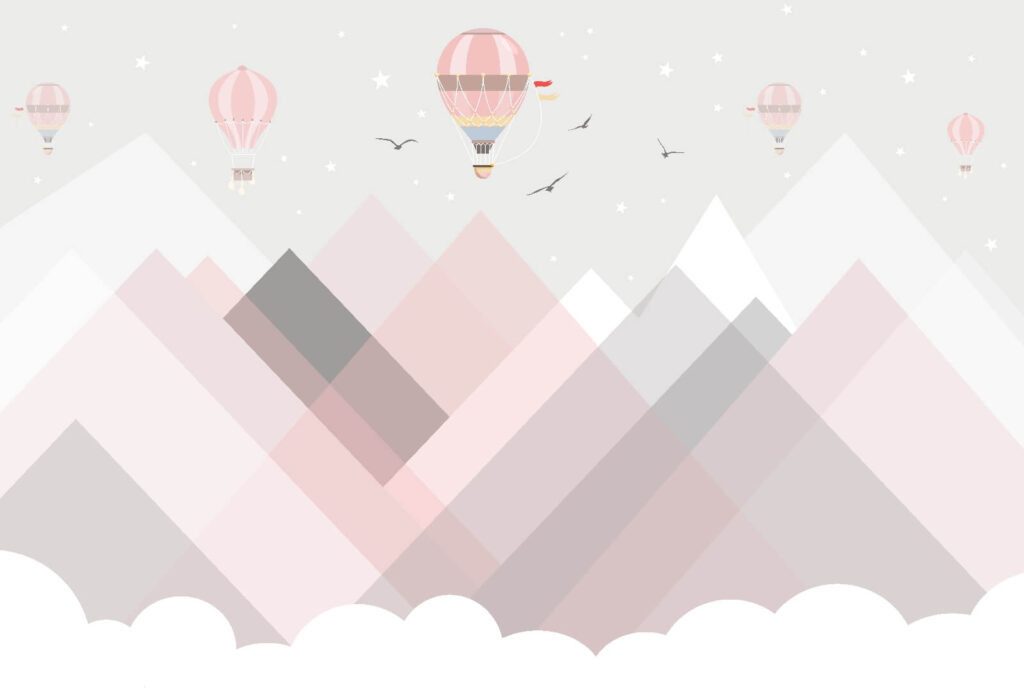 Heißluftballons über den Bergen Heißluftballons über den Bergen