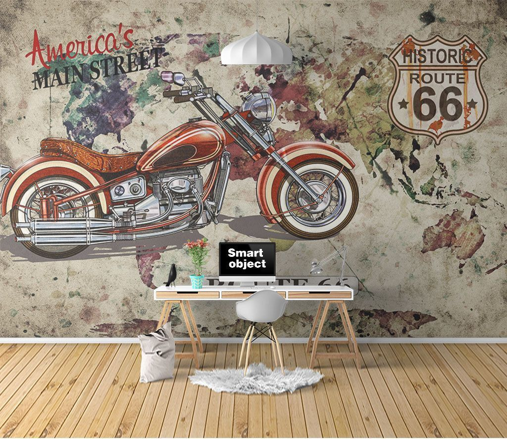 Motorrad auf einer Karte u16173piw1m - Motorrad auf einer Karte - tegory