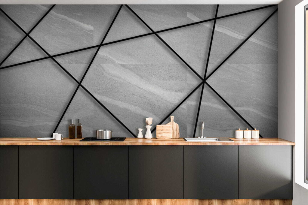 Black lines on a white surface