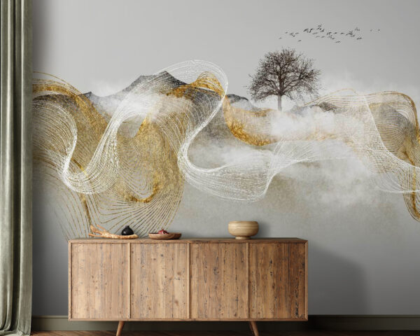 Gemälde eines Baumes und Wolken Gemälde eines Baumes und Wolken