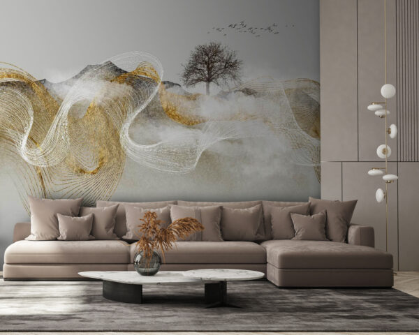 Gemälde eines Baumes und Wolken Gemälde eines Baumes und Wolken