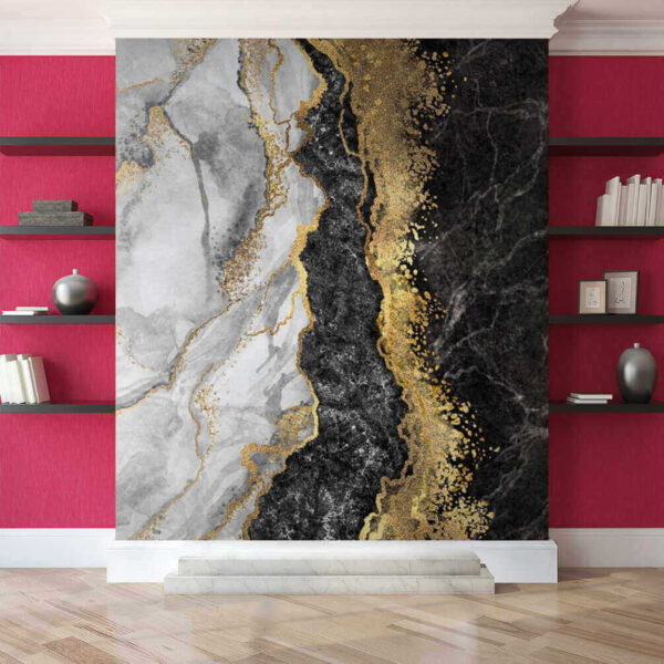 Marble Elegance with Glittering Accents