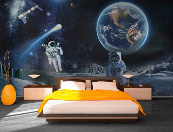 Astronauten auf einem Mond Astronauten auf einem Mond