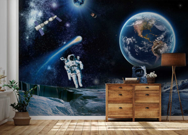 Astronauten auf einem Mond Astronauten auf einem Mond